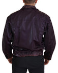 Dolce & Gabbana Elegant Purple Biker Jacket
