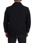 Dolce & Gabbana Elegant Full Zip Black Wool Blend Jacket