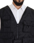 Dolce & Gabbana Elegant Sleeveless Vest Jacket in Black
