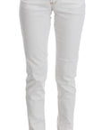 Cavalli Chic White Slim Fit Denim