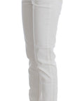 Cavalli Chic White Slim Fit Denim