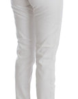 Cavalli Chic White Slim Fit Denim