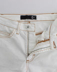 Cavalli Chic White Slim Fit Denim