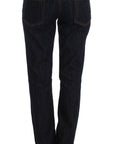 Cavalli Chic Blue Straight Fit Designer Jeans