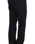 Cavalli Chic Blue Straight Fit Designer Jeans