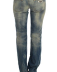 Cavalli Elegant Slim Bootcut Blue Jeans