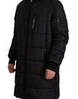 Dolce & Gabbana Elegant Black Hooded Parka Winter Jacket