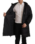 Dolce & Gabbana Elegant Black Hooded Parka Winter Jacket