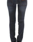 Cavalli Slim Fit Green Diamond Blue Wash Jeans