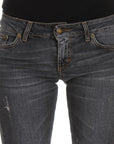 Cavalli Slim Fit Green Diamond Blue Wash Jeans