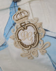 Dolce & Gabbana Multicolor Logo Embroidered Denim Jacket