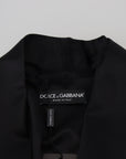 Dolce & Gabbana Elegant Black Silk Long Robe Coat