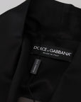 Dolce & Gabbana Elegant Black Silk Long Robe Coat