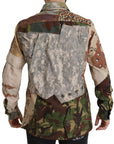 Dolce & Gabbana Patchwork Camouflage Casual Shirt