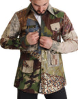Dolce & Gabbana Patchwork Camouflage Casual Shirt