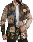 Dolce & Gabbana Patchwork Camouflage Casual Shirt