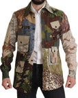 Dolce & Gabbana Patchwork Camouflage Casual Shirt