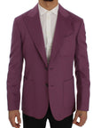 Dolce & Gabbana Elegant Purple Cashmere-Silk Blend Blazer
