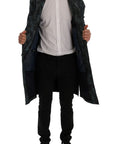 Dolce & Gabbana Blue Camouflage Trench Coat Elegance