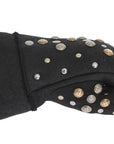 Dolce & Gabbana Elegant Studded Gray Wool Gloves