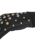 Dolce & Gabbana Elegant Studded Gray Wool Gloves