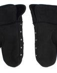 Dolce & Gabbana Elegant Studded Gray Wool Gloves