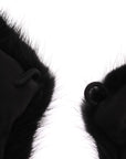 Dolce & Gabbana Elegant Black Mink Fur Shoulder Wrap Scarf