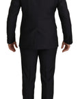 Dolce & Gabbana Elegant Black Three-Piece Wool Blend Suit
