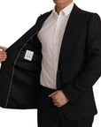 Dolce & Gabbana Elegant Black Two-Piece Martini Suit