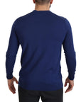 Dolce & Gabbana Elegant Virgin Wool Blue Cardigan Sweater
