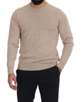 Dolce & Gabbana Elegant Beige Crewneck Wool Sweater
