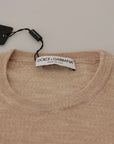 Dolce & Gabbana Elegant Beige Crewneck Wool Sweater