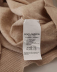 Dolce & Gabbana Elegant Beige Crewneck Wool Sweater