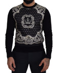 Dolce & Gabbana Elegant Wool Silk Blend Crewneck Sweater