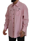 Dolce & Gabbana Elegant Pink Casual Cotton Shirt