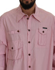 Dolce & Gabbana Elegant Pink Casual Cotton Shirt