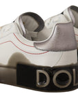 Dolce & Gabbana Elegant White Leather Sneakers
