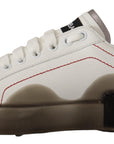 Dolce & Gabbana Elegant White Leather Sneakers