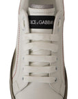 Dolce & Gabbana Elegant White Leather Sneakers