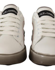 Dolce & Gabbana Elegant White Leather Sneakers