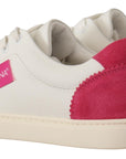 Dolce & Gabbana Elegant White Leather Low-Top Sneakers