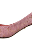 Dolce & Gabbana Pastel Pink Lace Crystal Embellished Pumps