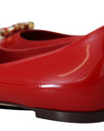 Dolce & Gabbana Red Suede Crystal Loafers - Exquisite Elegance