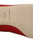Dolce & Gabbana Red Suede Crystal Loafers - Exquisite Elegance