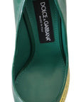 Dolce & Gabbana Emerald Elegance Leather Heels Pumps