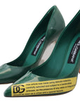 Dolce & Gabbana Emerald Elegance Leather Heels Pumps