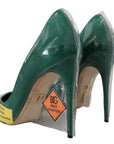 Dolce & Gabbana Emerald Elegance Leather Heels Pumps