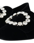 Dolce & Gabbana Chic Velvet Crystal-Embellished Loafers