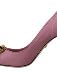 Dolce & Gabbana Devotion Leather Heels in Pink