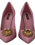 Dolce & Gabbana Devotion Leather Heels in Pink